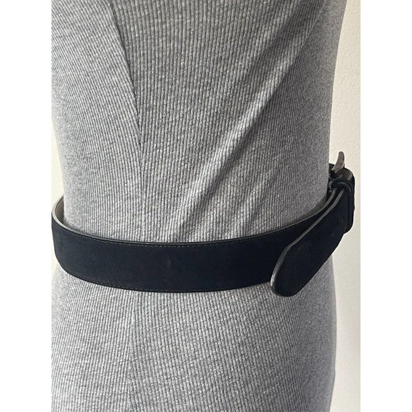 WCM New York Womens Suede Leather Size Medium Tortoise Shell Style Buckle Belt - Picture 4 of 10